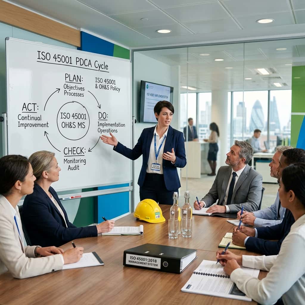 ISO 45001: kompletní průvodce pro české firmy (certifikace, PDCA, náklady)