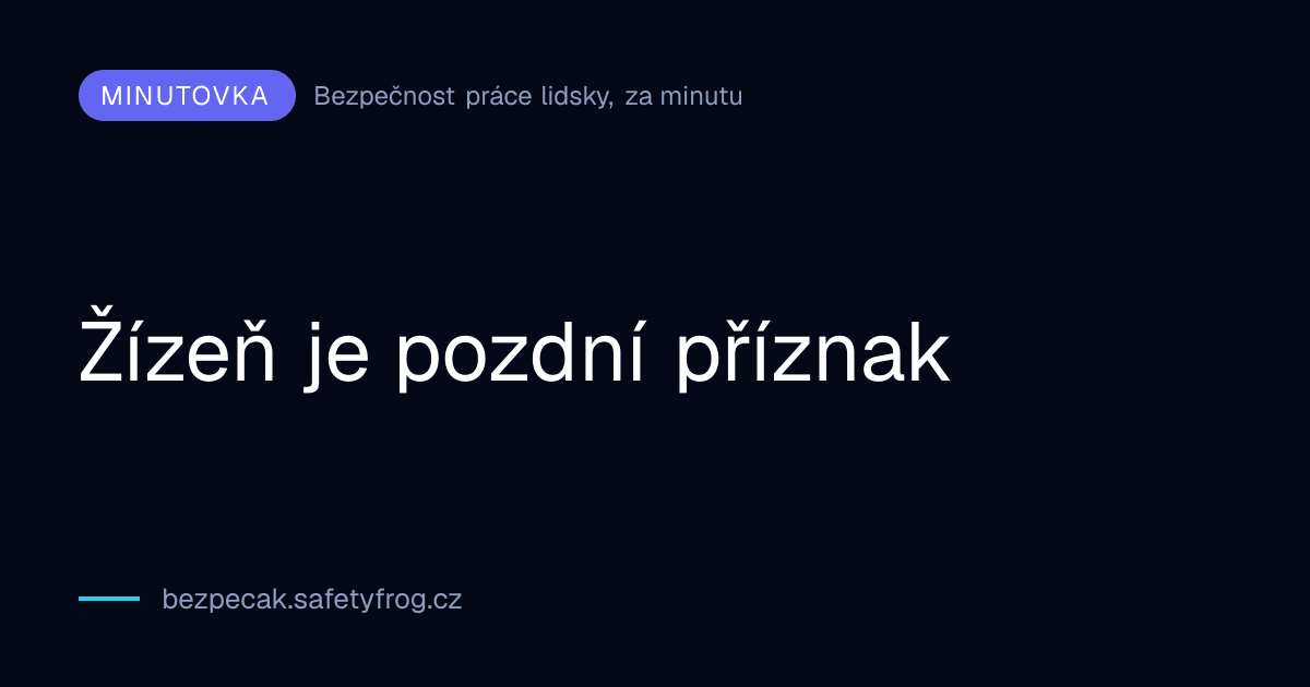 Žízeň je pozdní příznak