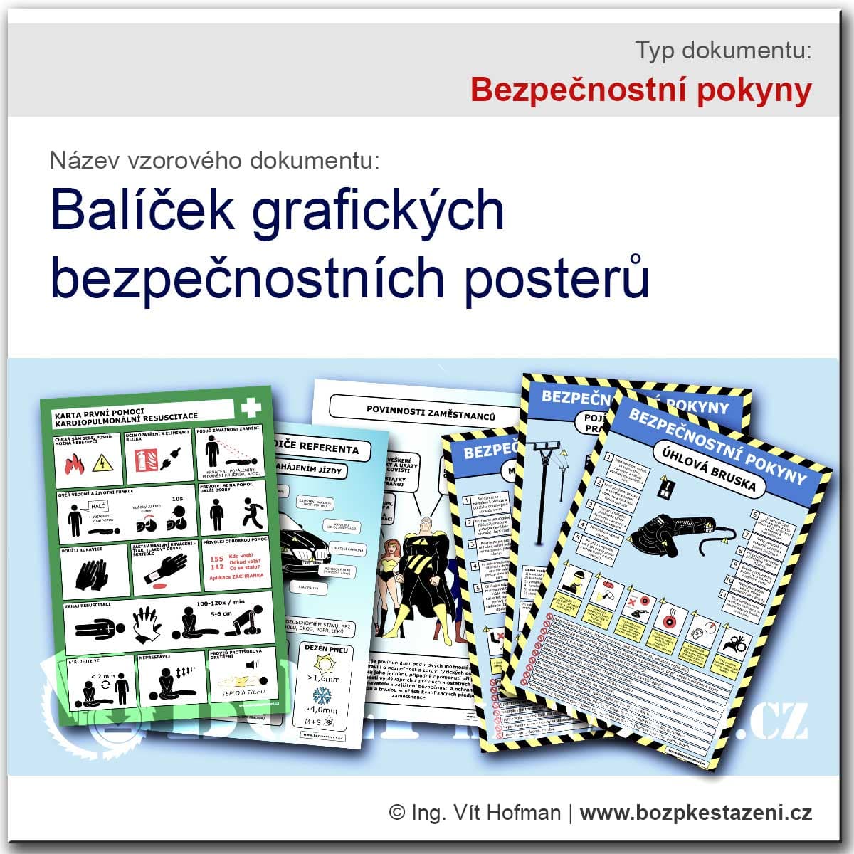 Bezpečnostní pokyny – kompletní balíček (59 ks)