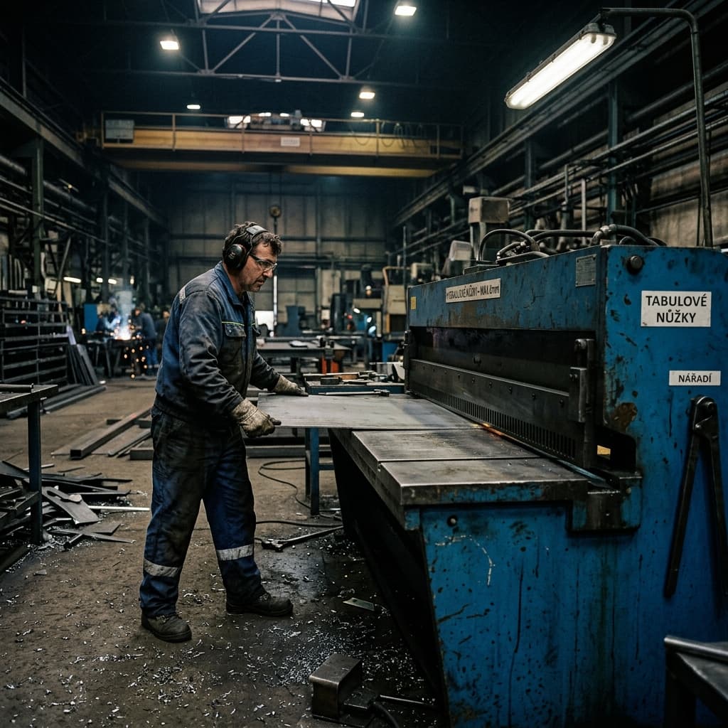 Bezpečnostní pokyny: Hydraulické tabulové nůžky