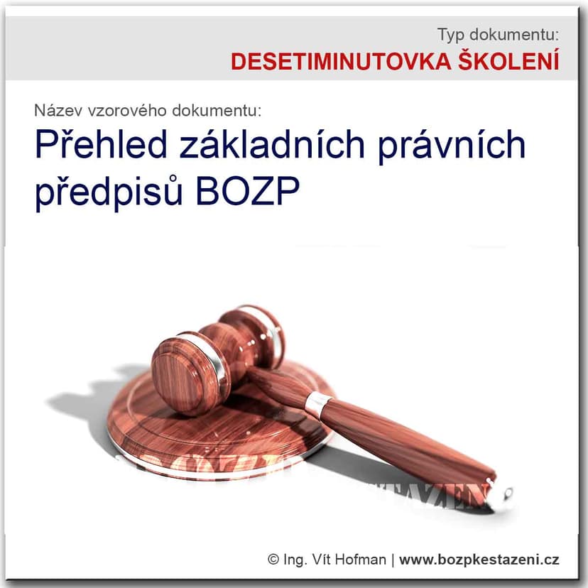 DESETIMINUTOVKA: Povinnosti zaměstnavatele v BOZP