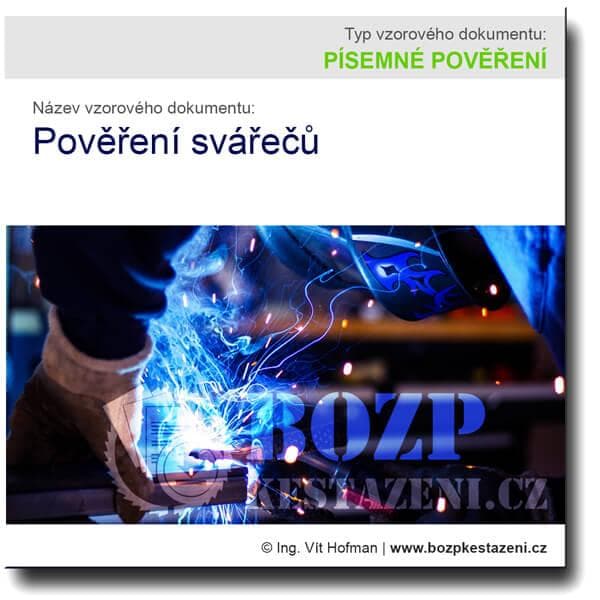 Vzor písemného pověření svářečů
