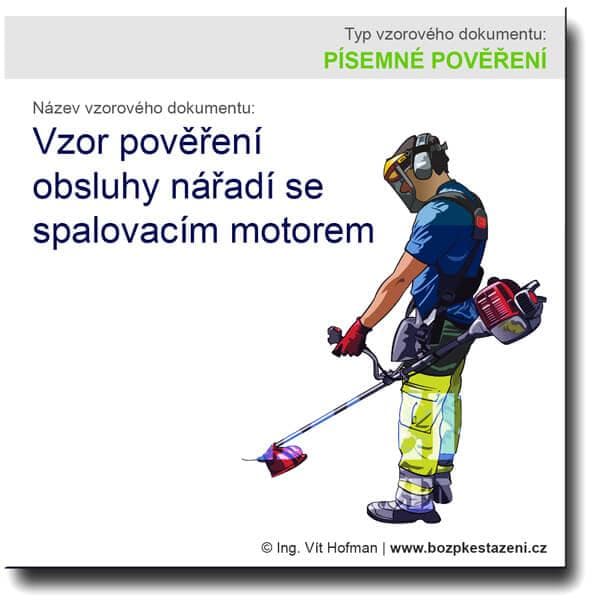Vzor pověření obsluhy nářadí se spalovacím motorem