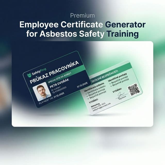 Průkazka zaměstnance pro práci s azbestem