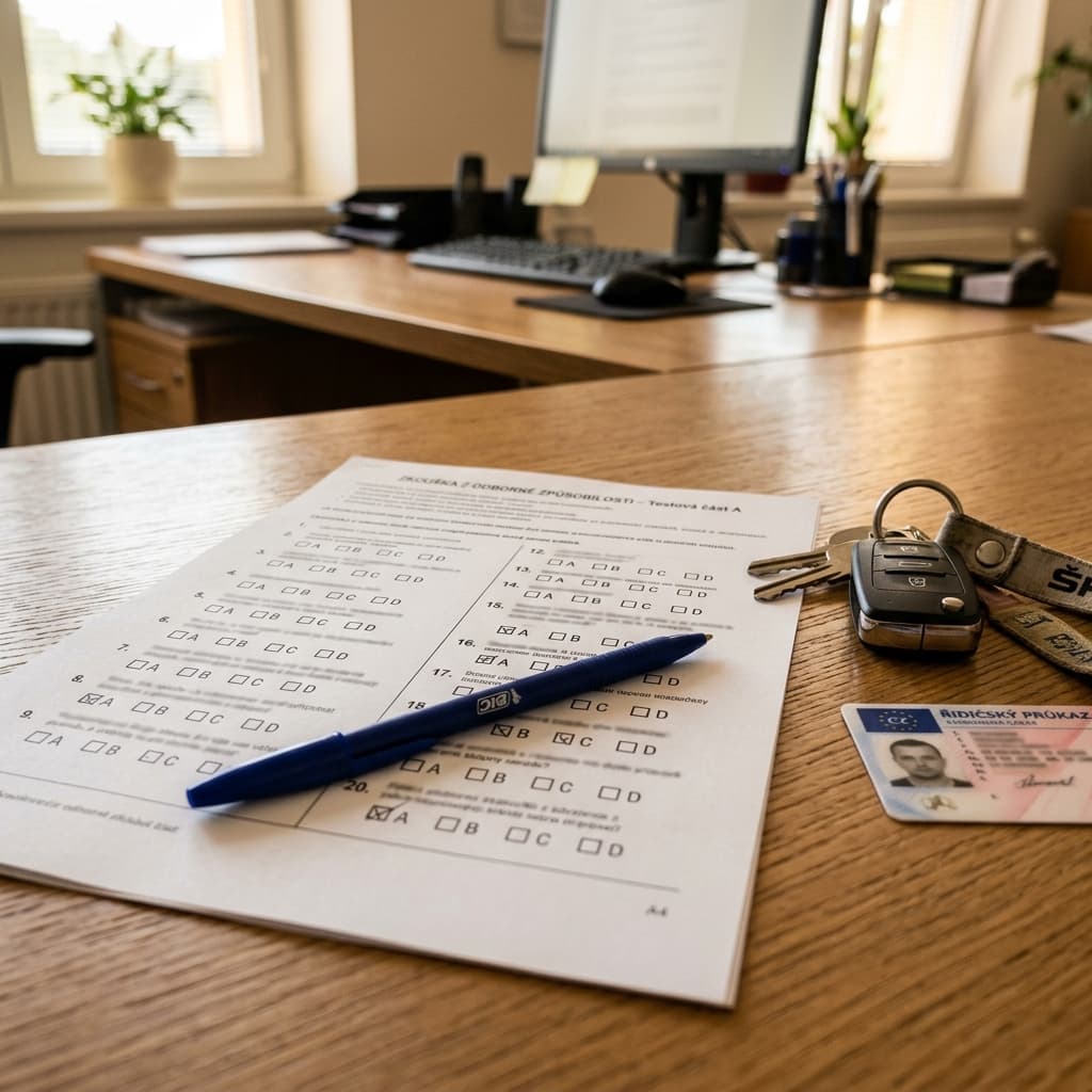 Vzor zkušebního testu pro školení řidičů