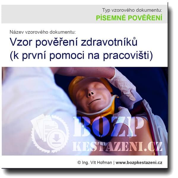 Vzor pověření zdravotníků (první pomoc)