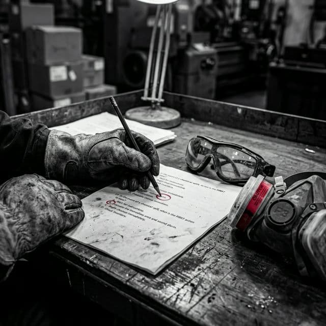 Zkušební test BOZP: Práce s expozicí azbestu