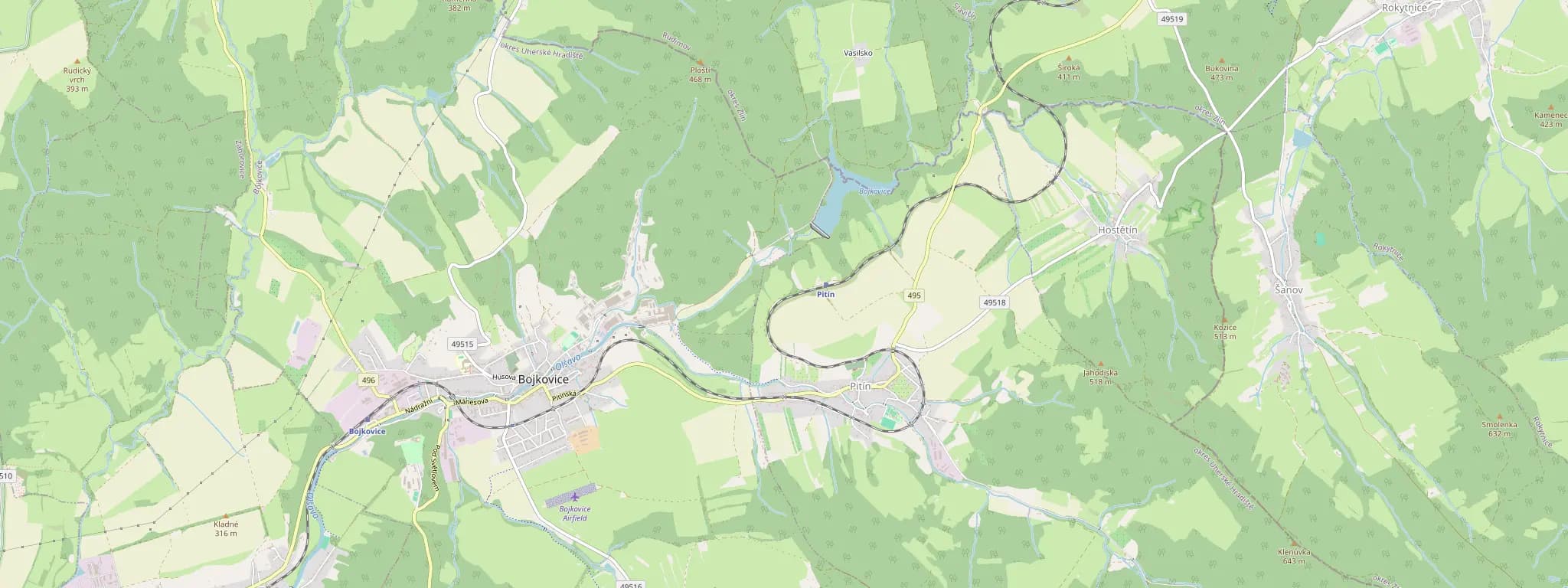 Mapa Bojkovic
