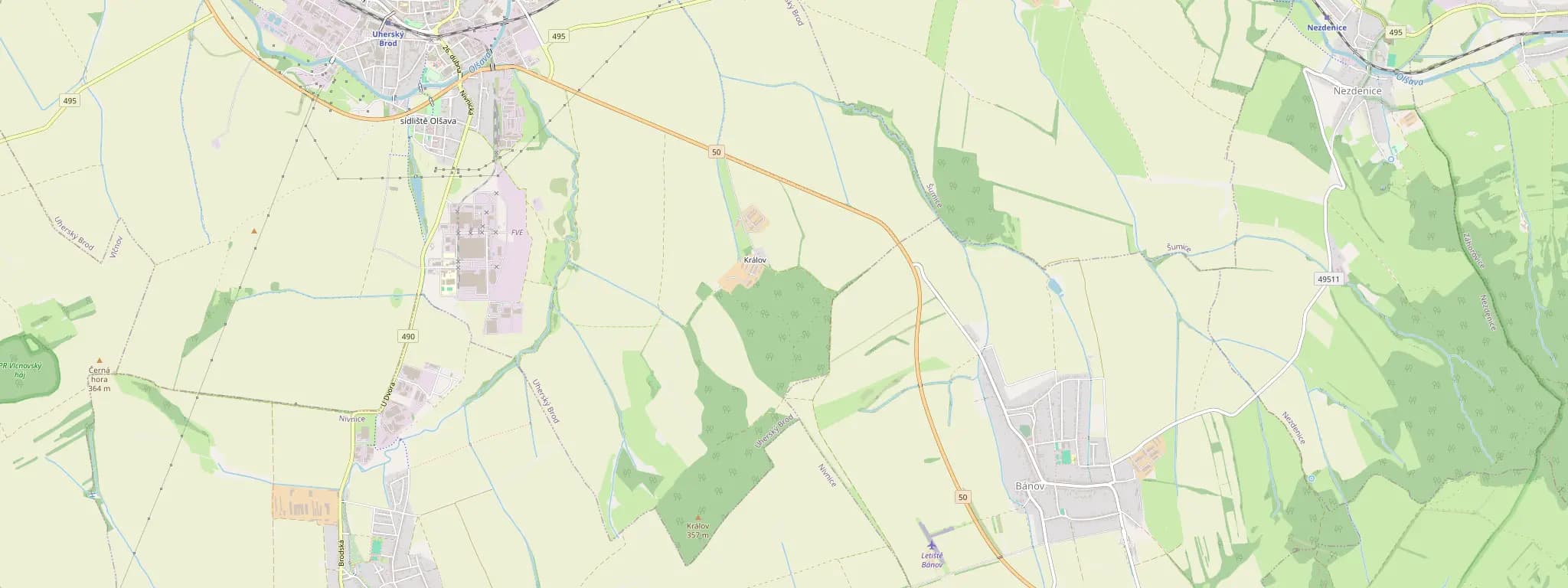 Mapa Dolního Němčí