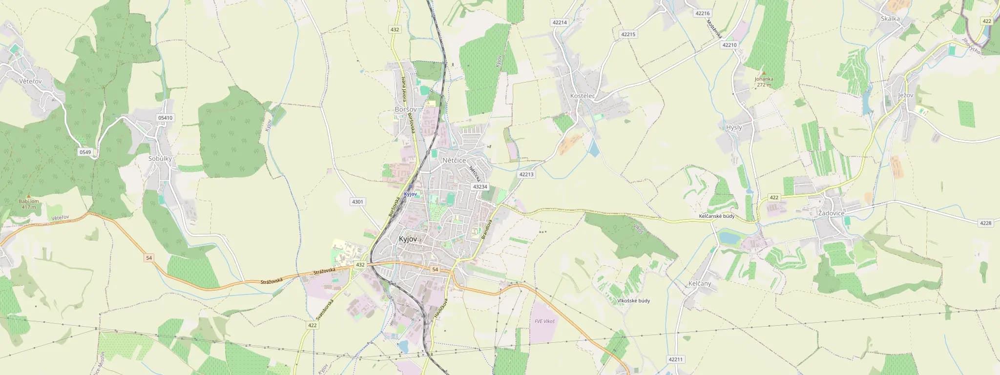 Mapa Kyjova