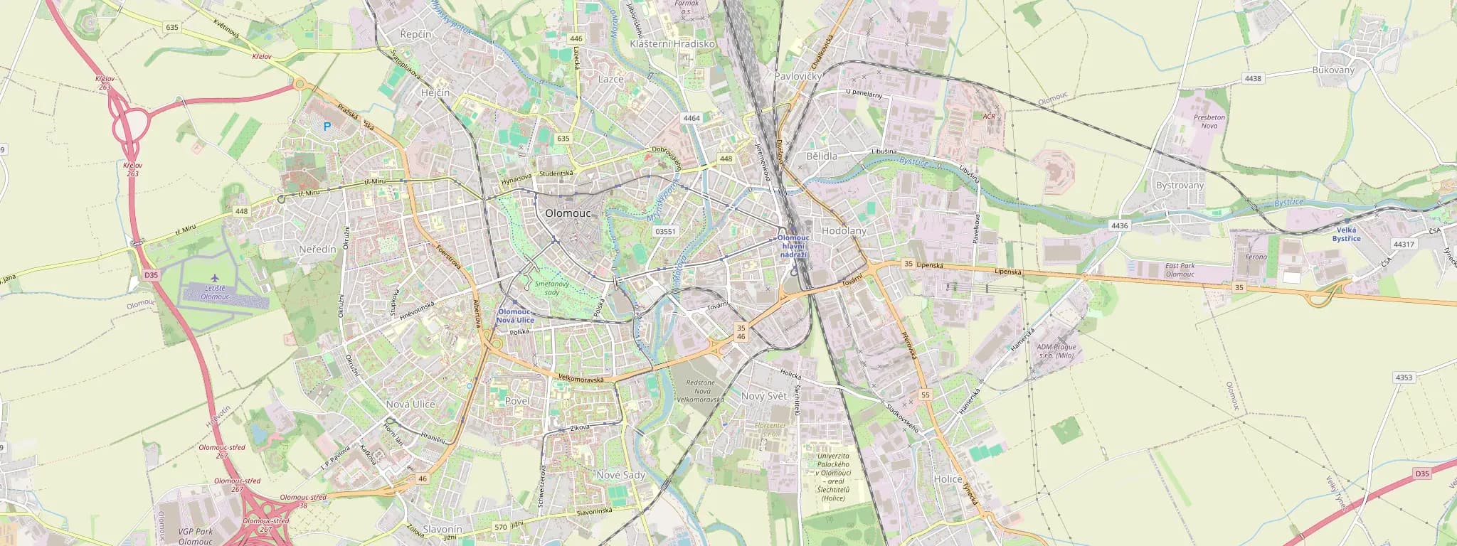 Mapa Olomouce