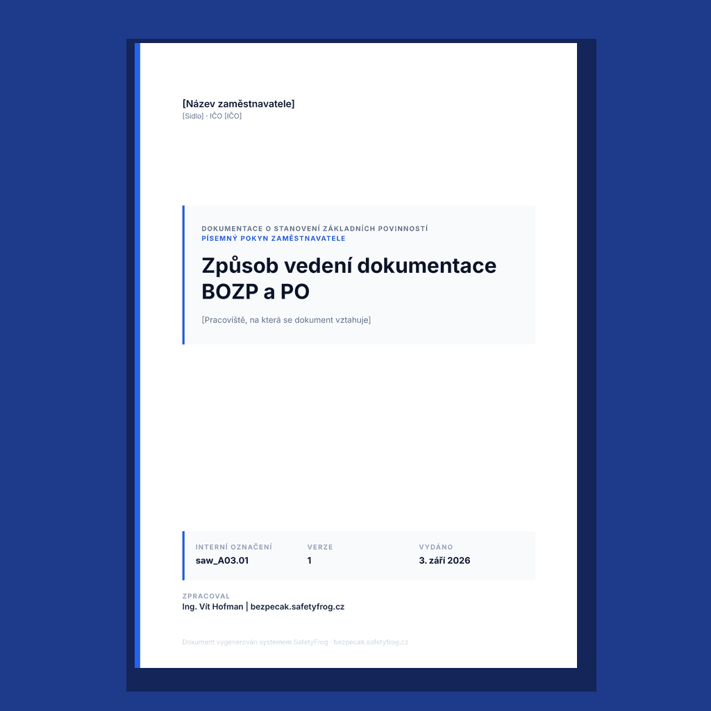 Řízení změn v BOZP s posouzením změny a registrem změn
